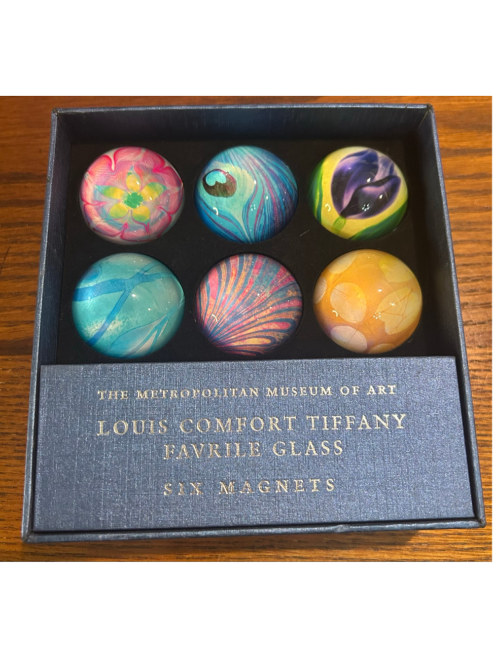 The Met Louis Comfort Tiffany Favrile Glass Magnet Set, One Size, Multi-color